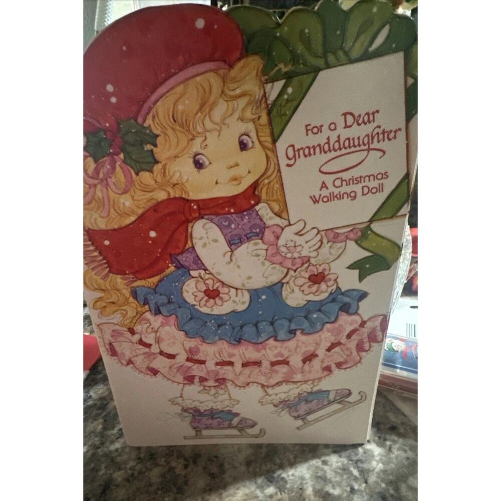 Vintage American Greeting Paper Doll, Christmas‎ Grand Daughter Card, Unused